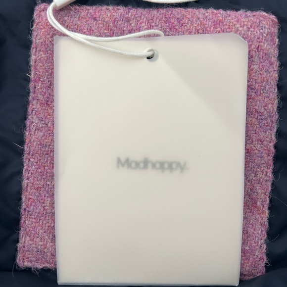 NWT Madhappy X Harris Tweed Puffer Jacket Violet SZ M Unisex 100% Wool Duck Down - Picture 6 of 8